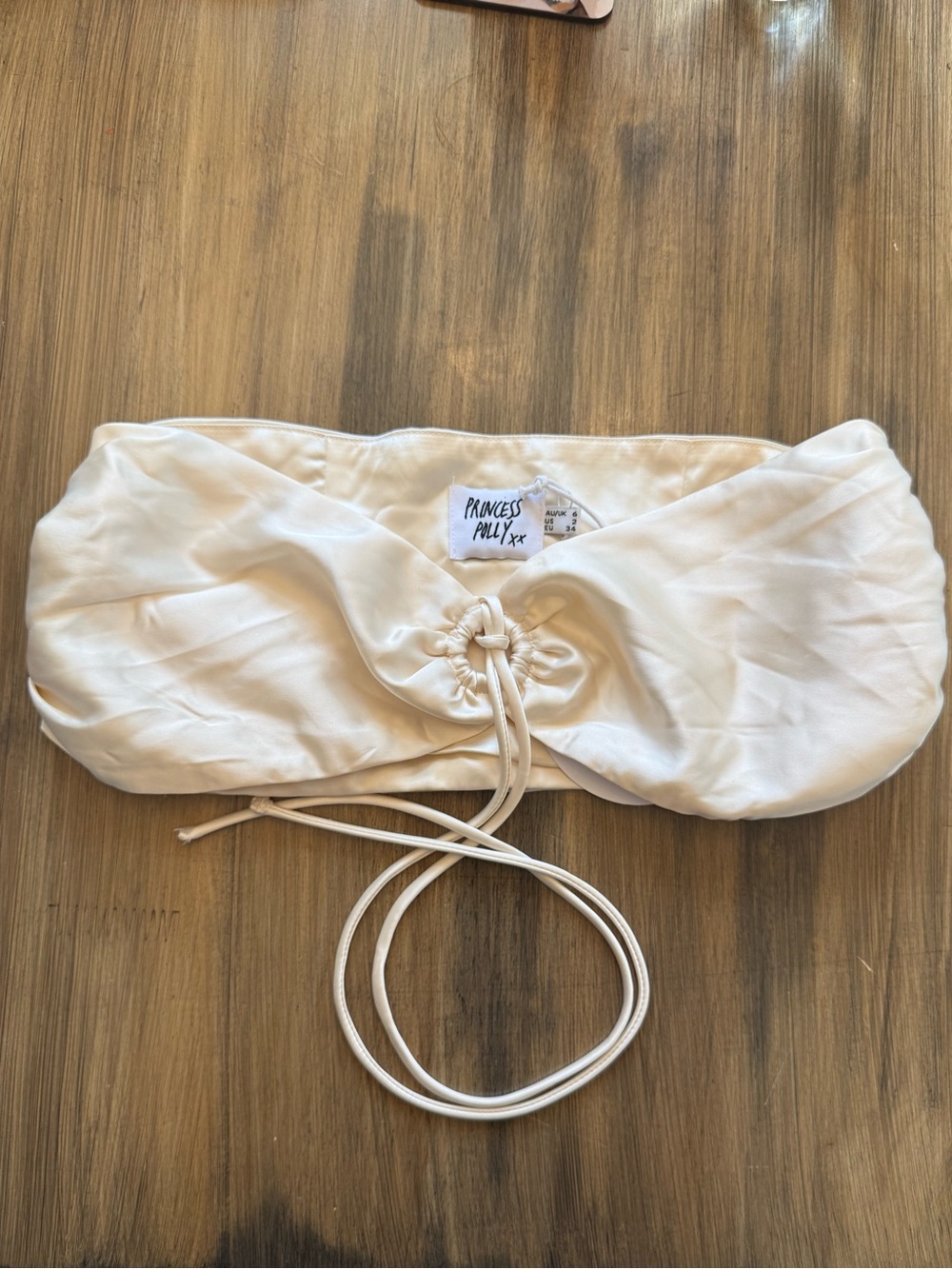 Princess Polly Champagne Bandeau Top NWT